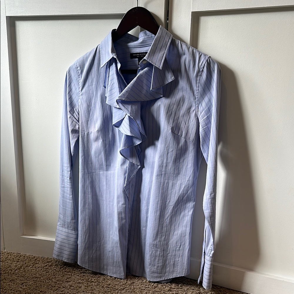 Ladies Blue Striped Shirt